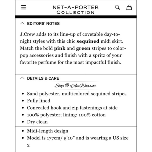 J.Crew Collection multi striped sequin midi skirt *Shop@iAmWarrior - Picture 11 of 17